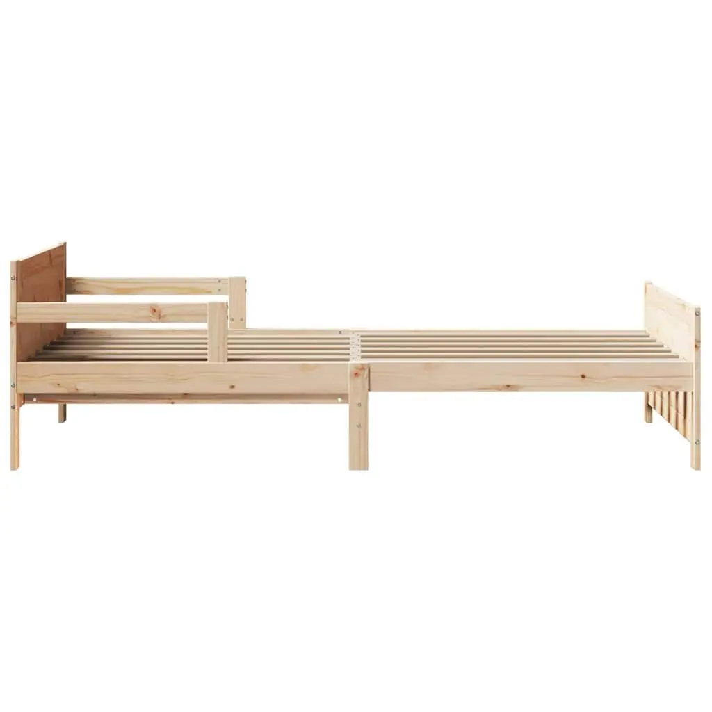 Kids Bed Frame Solid Pine Wood Modern 80 x 200 cm