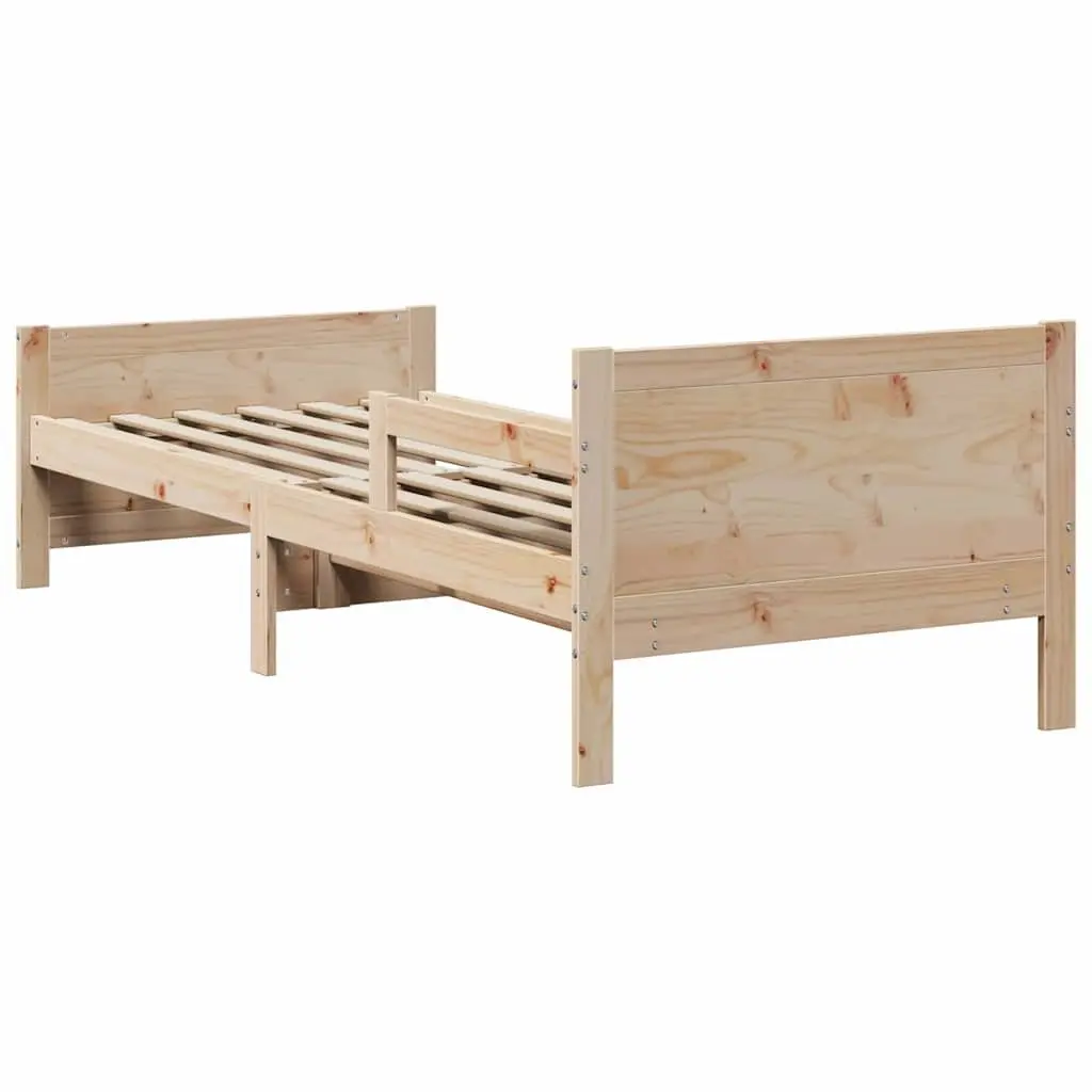 Kids Bed Frame Solid Pine Wood Modern 80 x 200 cm