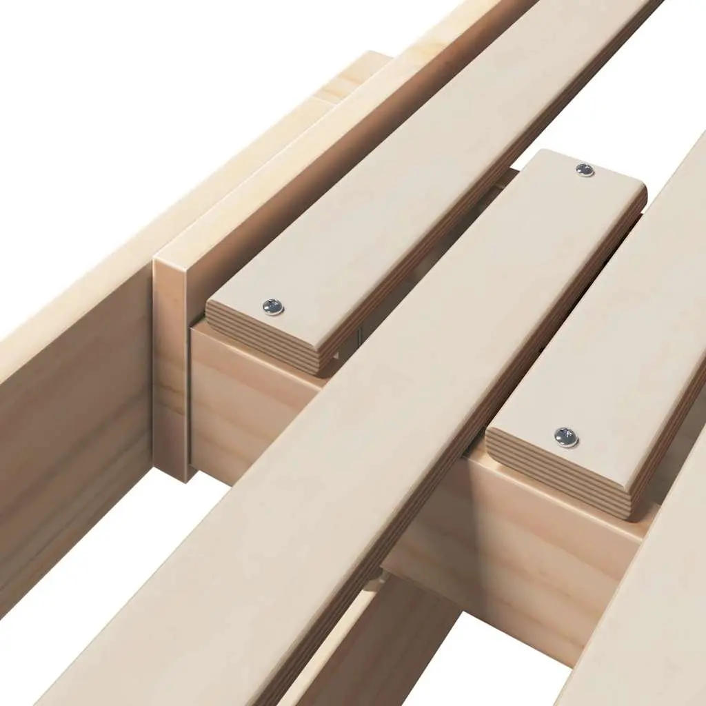 Kids Bed Frame Solid Pine Wood Modern 80 x 200 cm