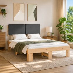 Friendly Bed Frame with Upholstered Headboard for Your Bedroom