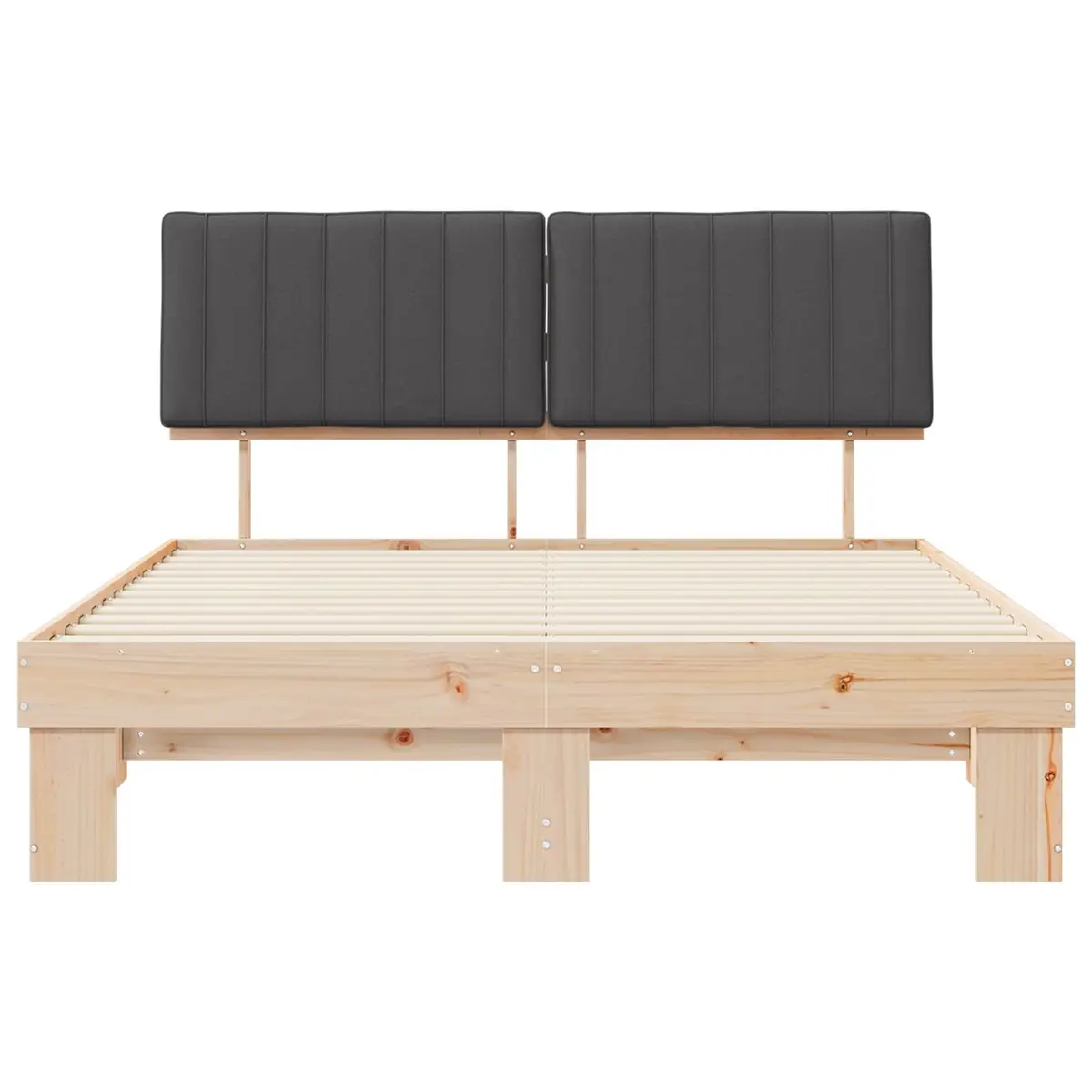 Bed Frame with a Plush Upholstered Headboard