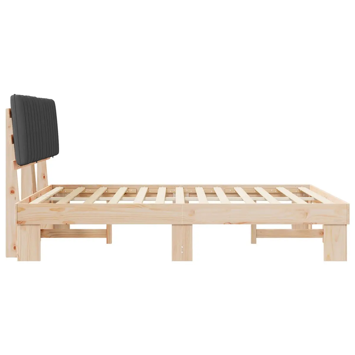 Bed Frame with a Plush Upholstered Headboard