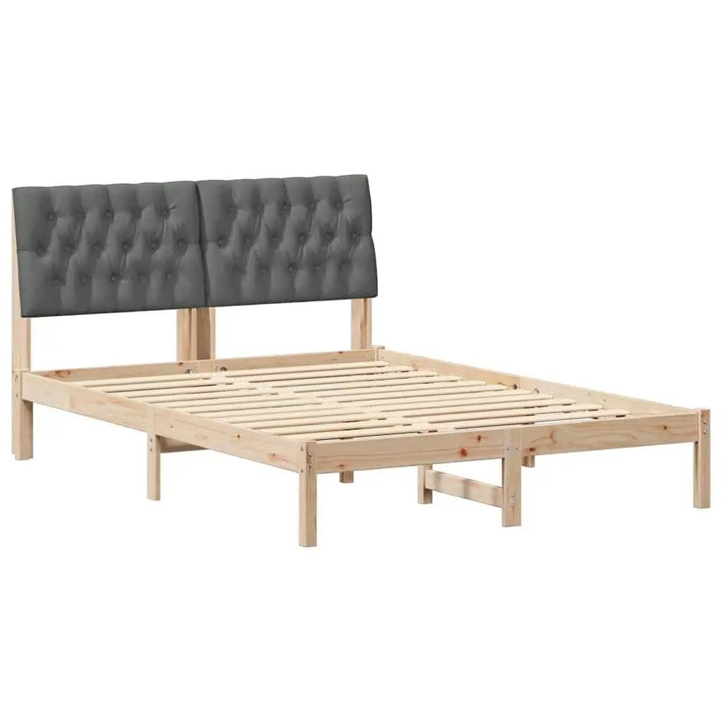 Bed Frame with Upholstered Headboard for Comfort