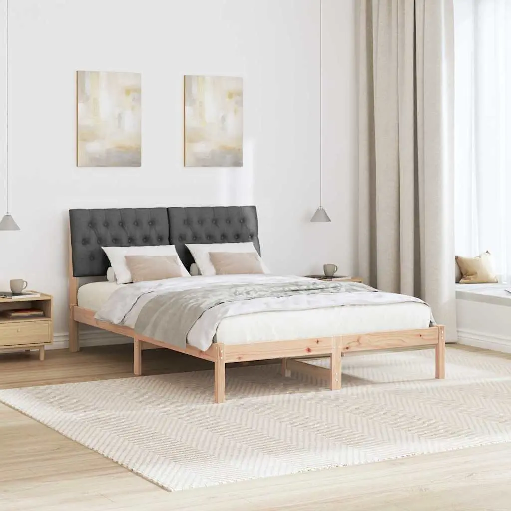 Bed Frame with Upholstered Headboard for Comfort