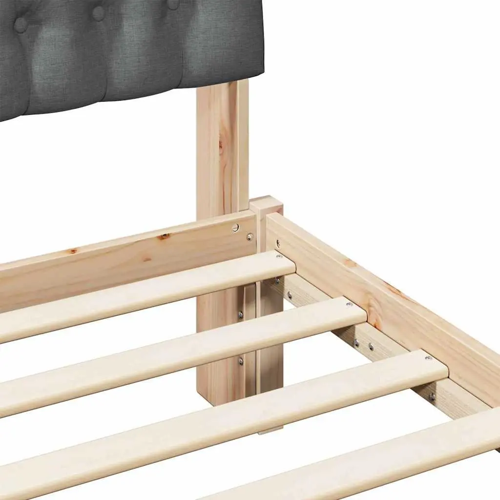 Bed Frame with Upholstered Headboard for Comfort