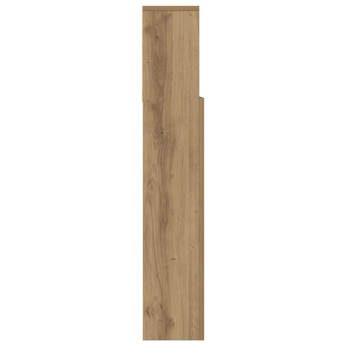 Headboard Cabinet Wall-Mounted Bedroom Storage Shelving Modern Brown Engineered