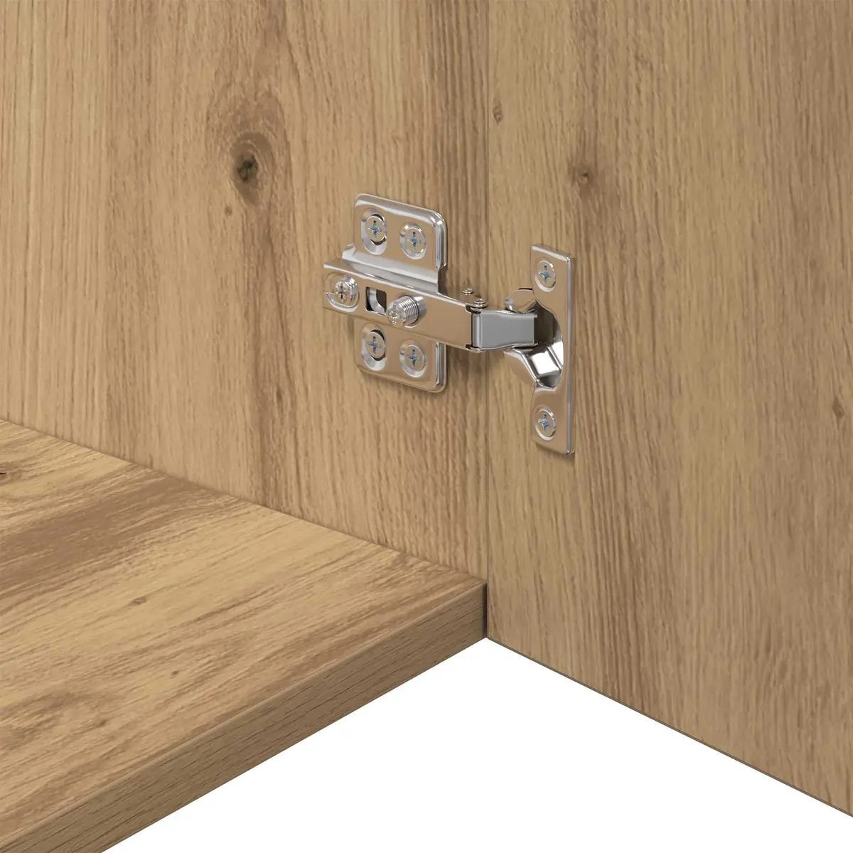 Wall Cabinet Brown Rustic Storage Engineered Wood Home Furniture Sideboard
