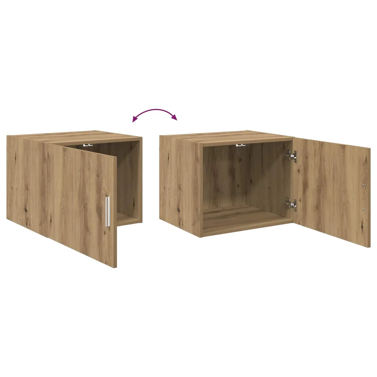 Wall Cabinet Brown Rustic Storage Engineered Wood Home Furniture Sideboard