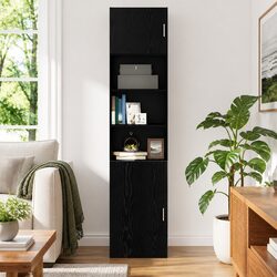 Your New Favorite Wall Cabinet in Rustic Black Oak
