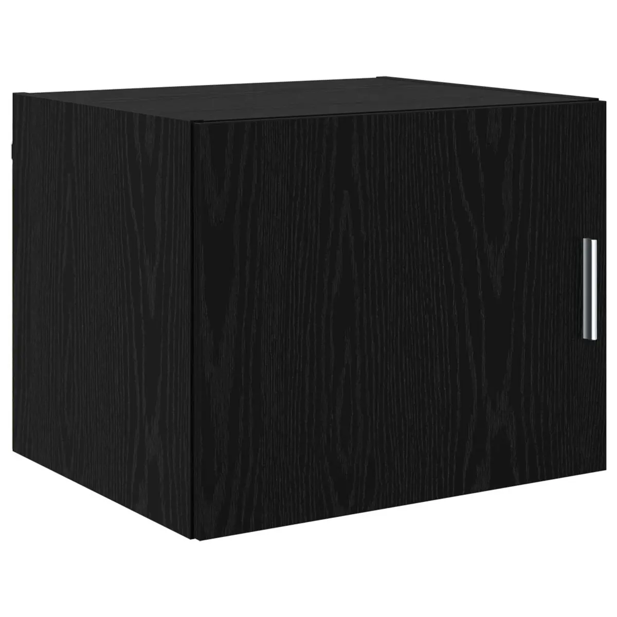 Wall Cabinet Rustic Wooden Black Oak Storage Furniture 50 x 42.5 x 40 cm