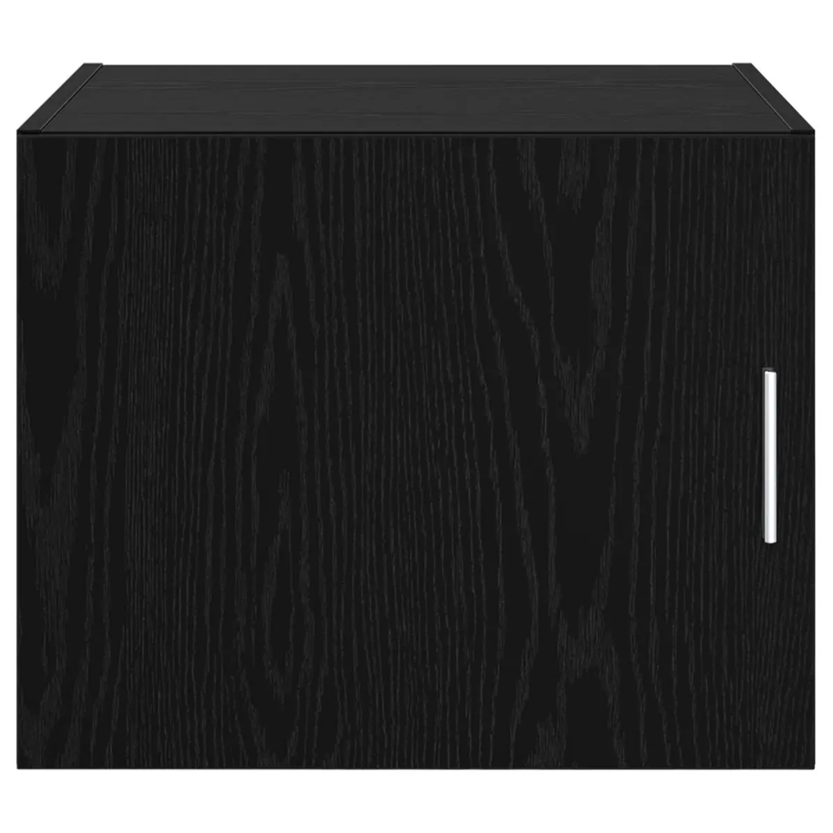 Wall Cabinet Rustic Wooden Black Oak Storage Furniture 50 x 42.5 x 40 cm