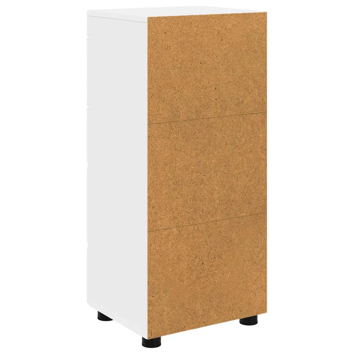 Bathroom Vanity Unit White Modern Matte with Drawer Storage 37 x 31.5 x 82 cm