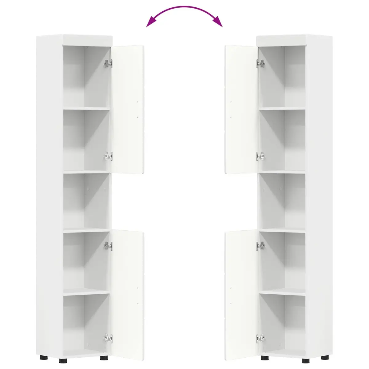 Bathroom Vanity Cabinet Set Matte White Storage Unit