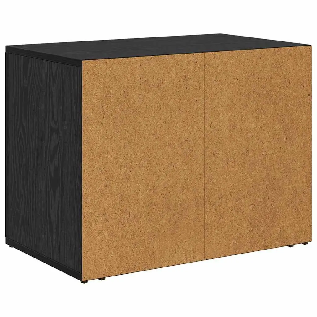 Bedside Cabinet Black Oak Engineered Wood 35 x 60 x 50 cm