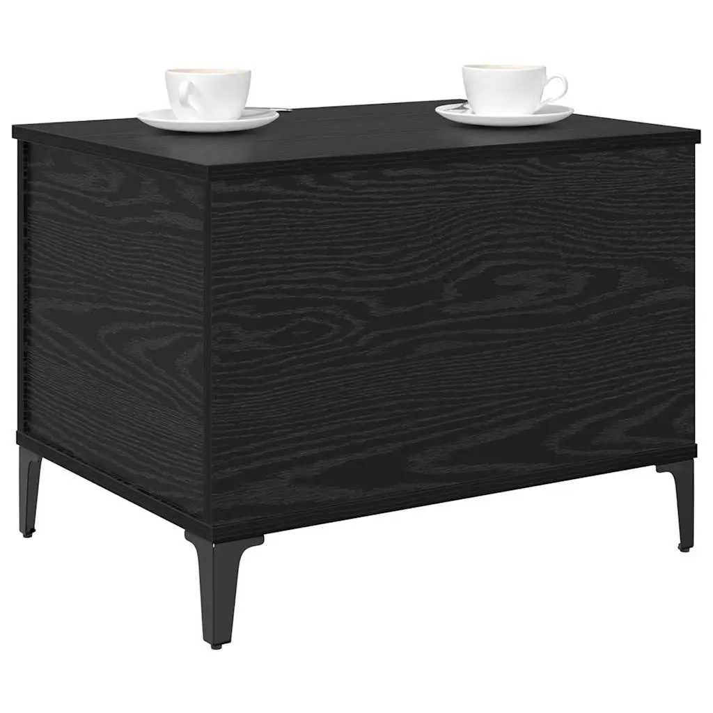 Coffee Table Black Oak Modern Living Room Accent Furniture Engineered Wood