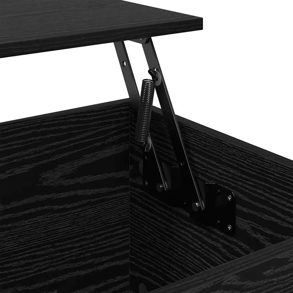 Coffee Table Black Oak Modern Living Room Accent Furniture Engineered Wood