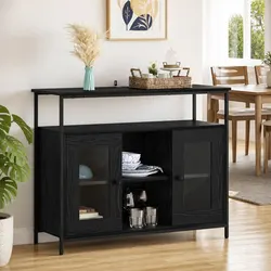 Your Friendly Black Oak Engineered Wood Sideboard