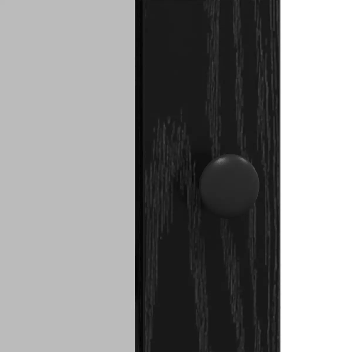 Sideboard Modern Black Oak Engineered Wood Storage Cabinet 100 x 35 x 80 cm