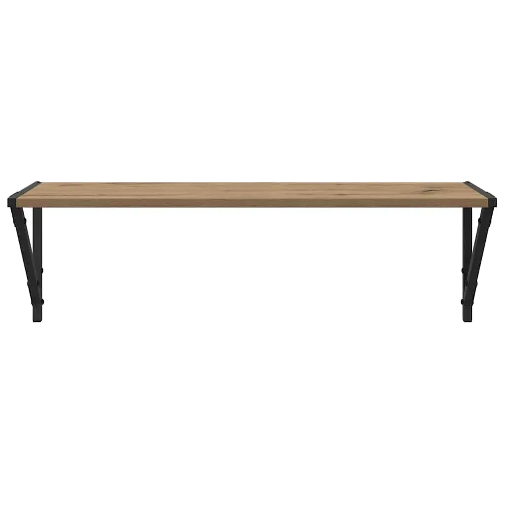 Wall Shelves Wall-Mounted Brown Engineered Wood Floating Shelves Rectangular