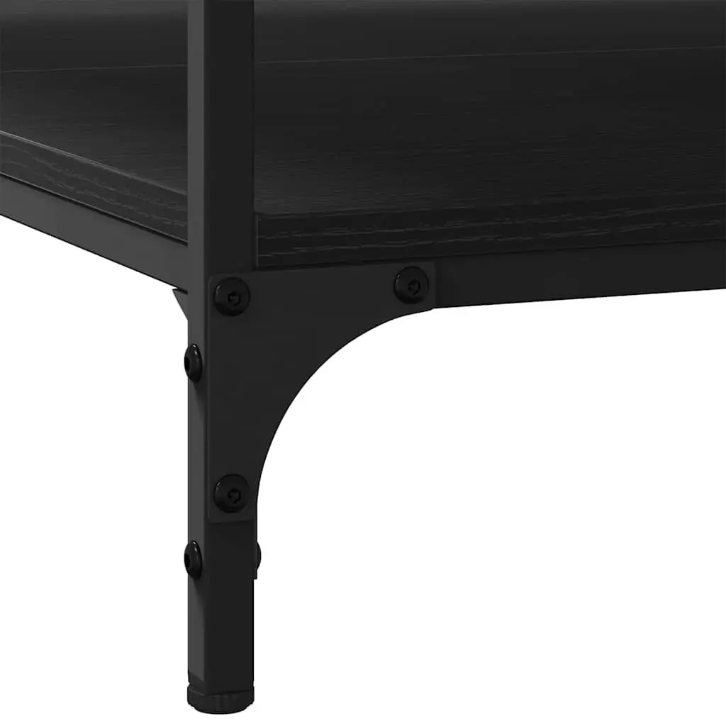 Coffee Table Black Industrial Style Rectangular 80 x 80 x 40 cm