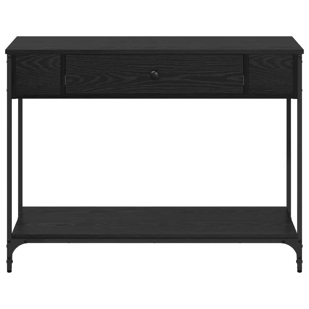 Console Table in Black Oak