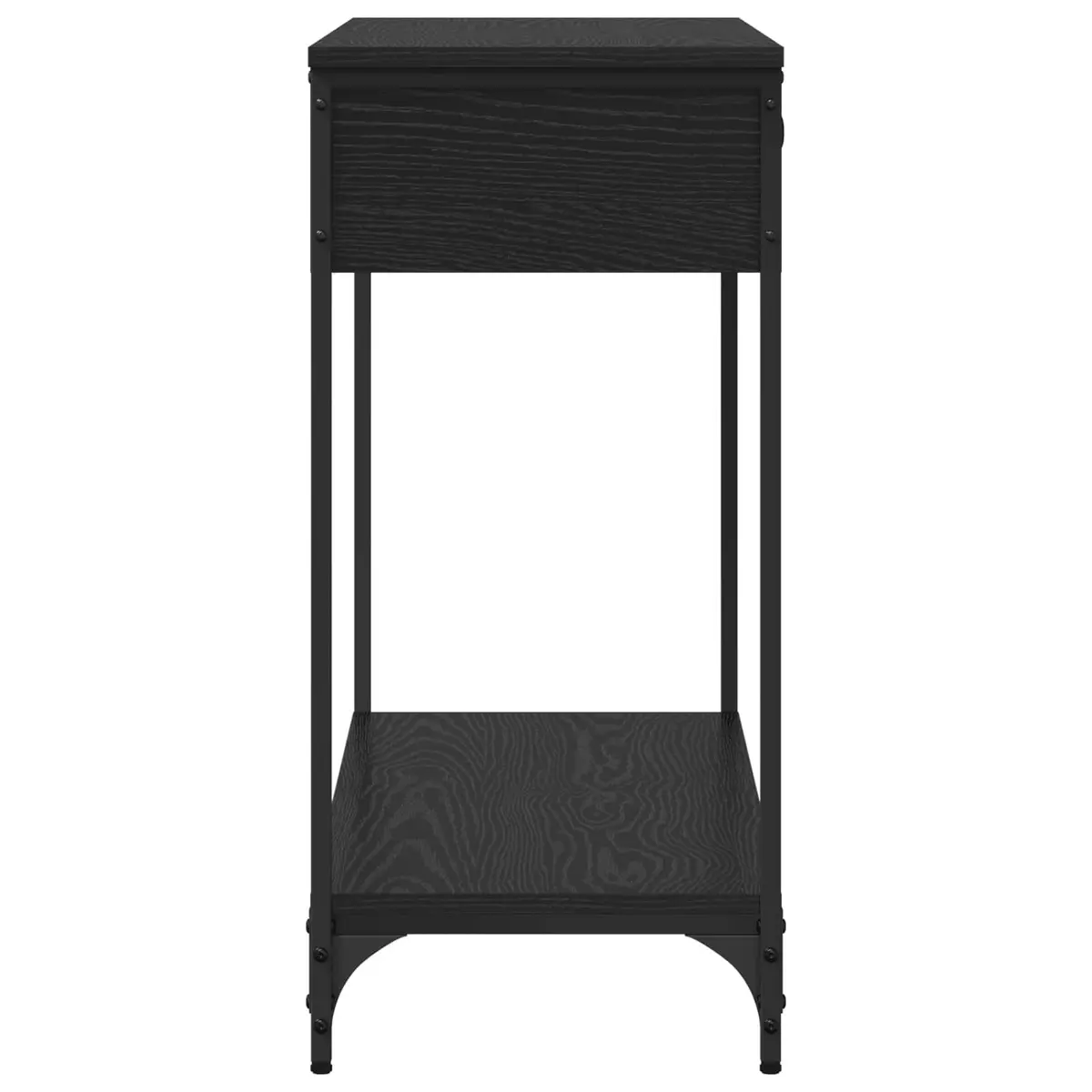 Console Table in Black Oak