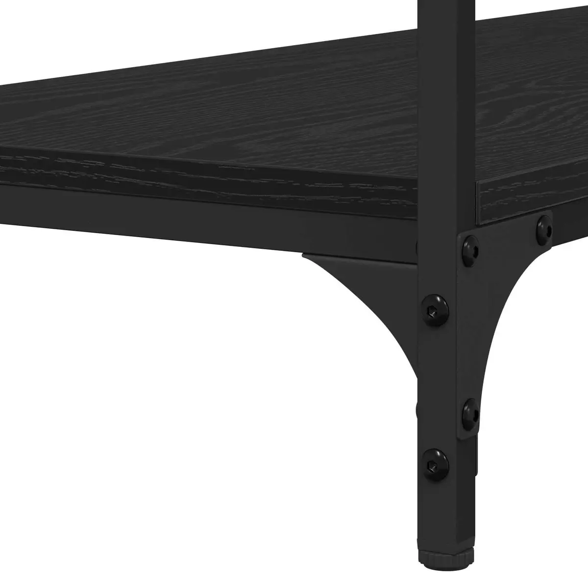 Console Table in Black Oak