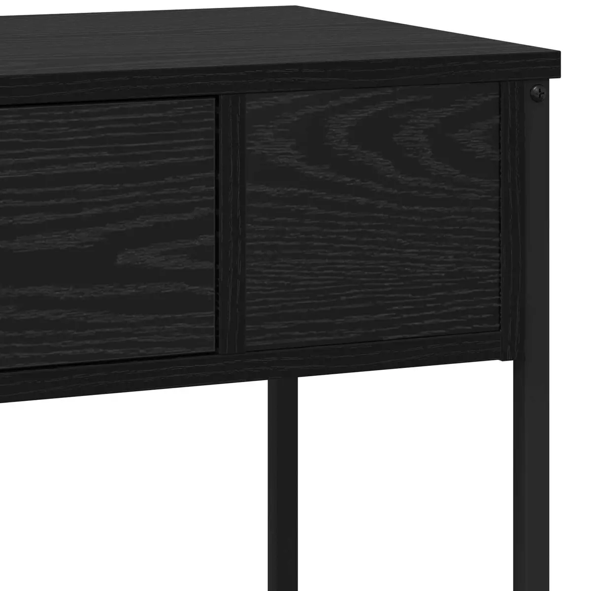 Console Table in Black Oak