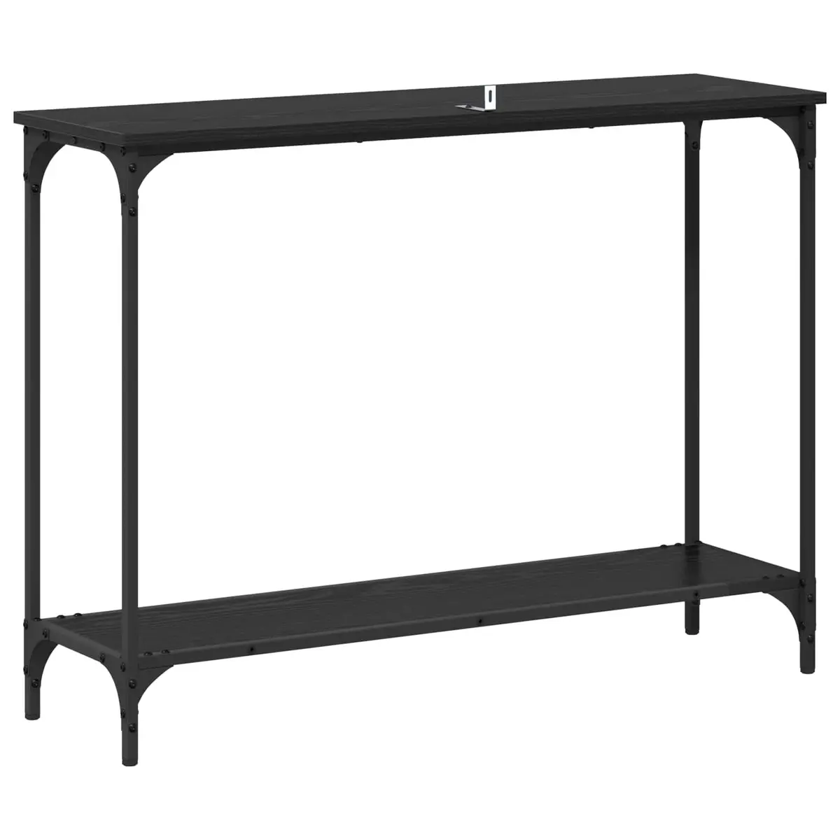 Console Table Black Engineered Wood End Table Hallway Entryway Storage Display