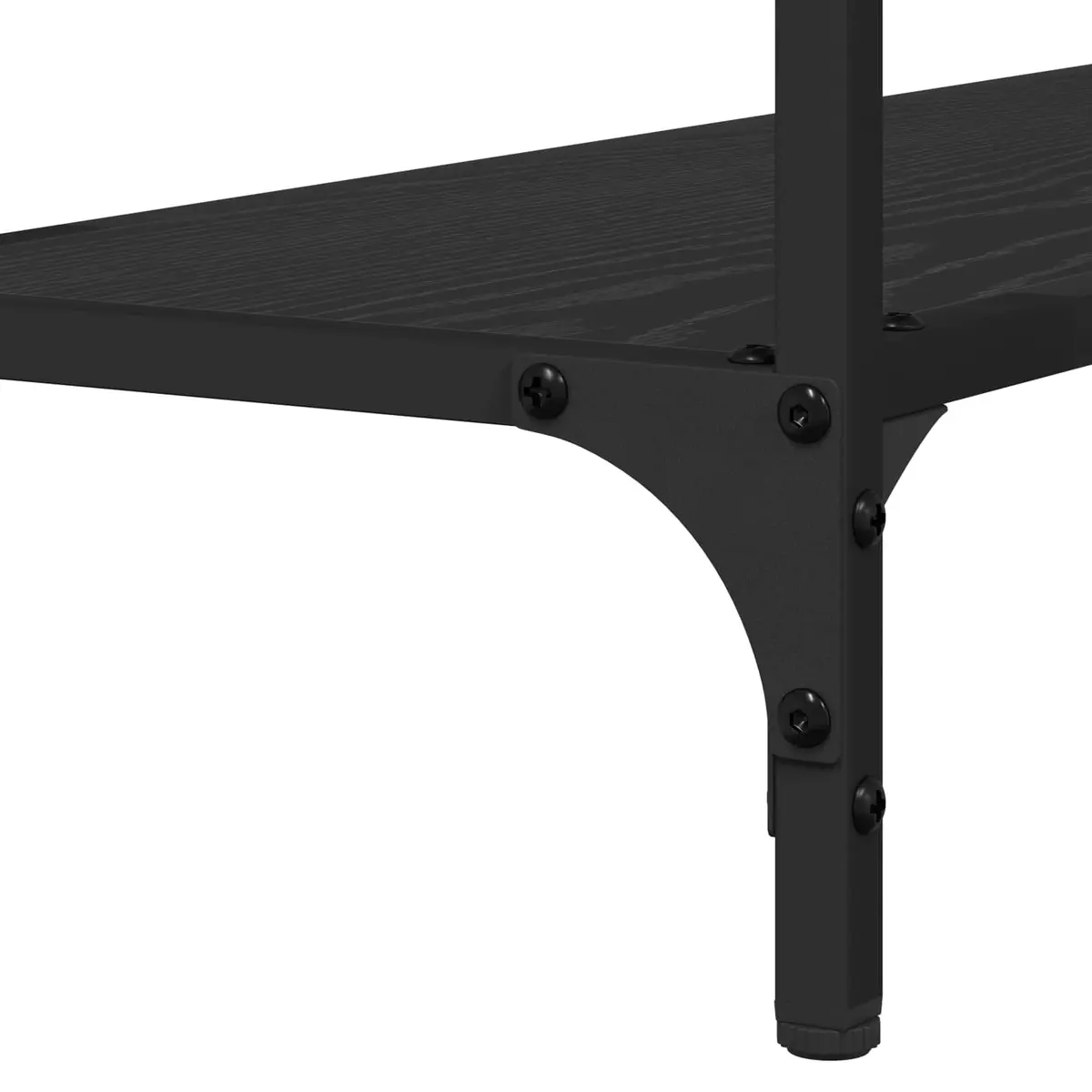 Console Table Black Engineered Wood End Table Hallway Entryway Storage Display