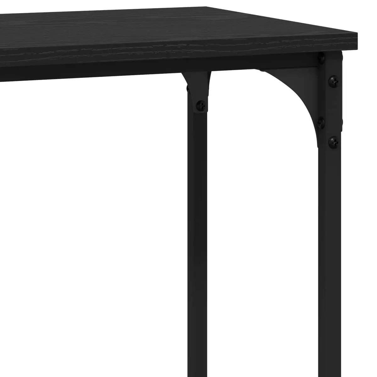 Console Table Black Engineered Wood End Table Hallway Entryway Storage Display