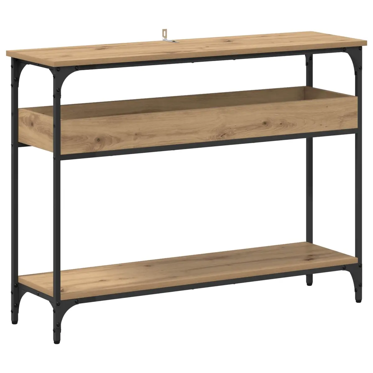 Console Table Industrial Style Engineered Wood Steel Frame 100 x 29 x 75 cm