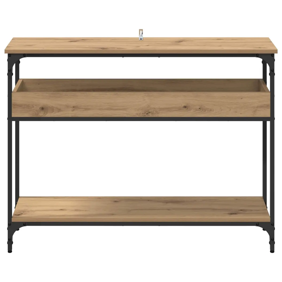 Console Table Industrial Style Engineered Wood Steel Frame 100 x 29 x 75 cm