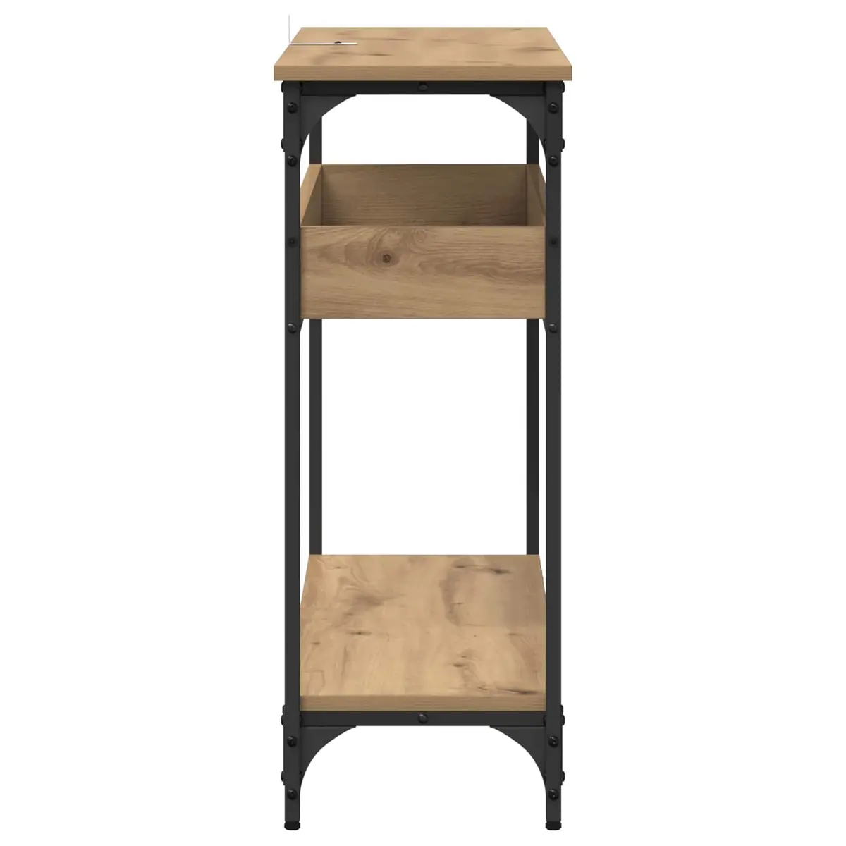 Console Table Industrial Style Engineered Wood Steel Frame 100 x 29 x 75 cm