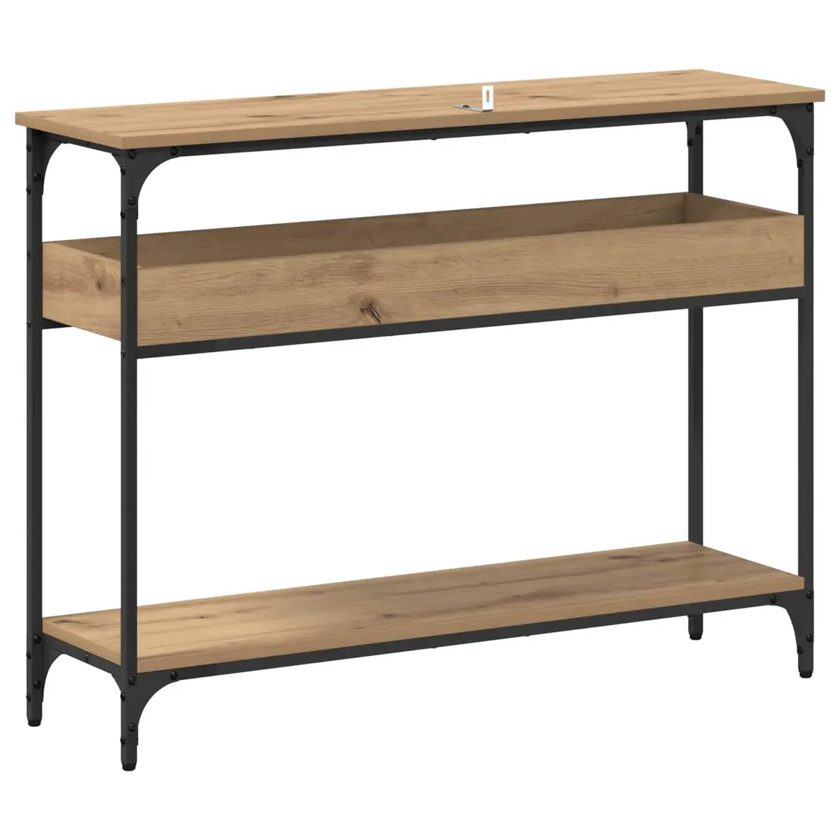 Console Table Industrial Style Engineered Wood Steel Frame 100 x 29 x 75 cm