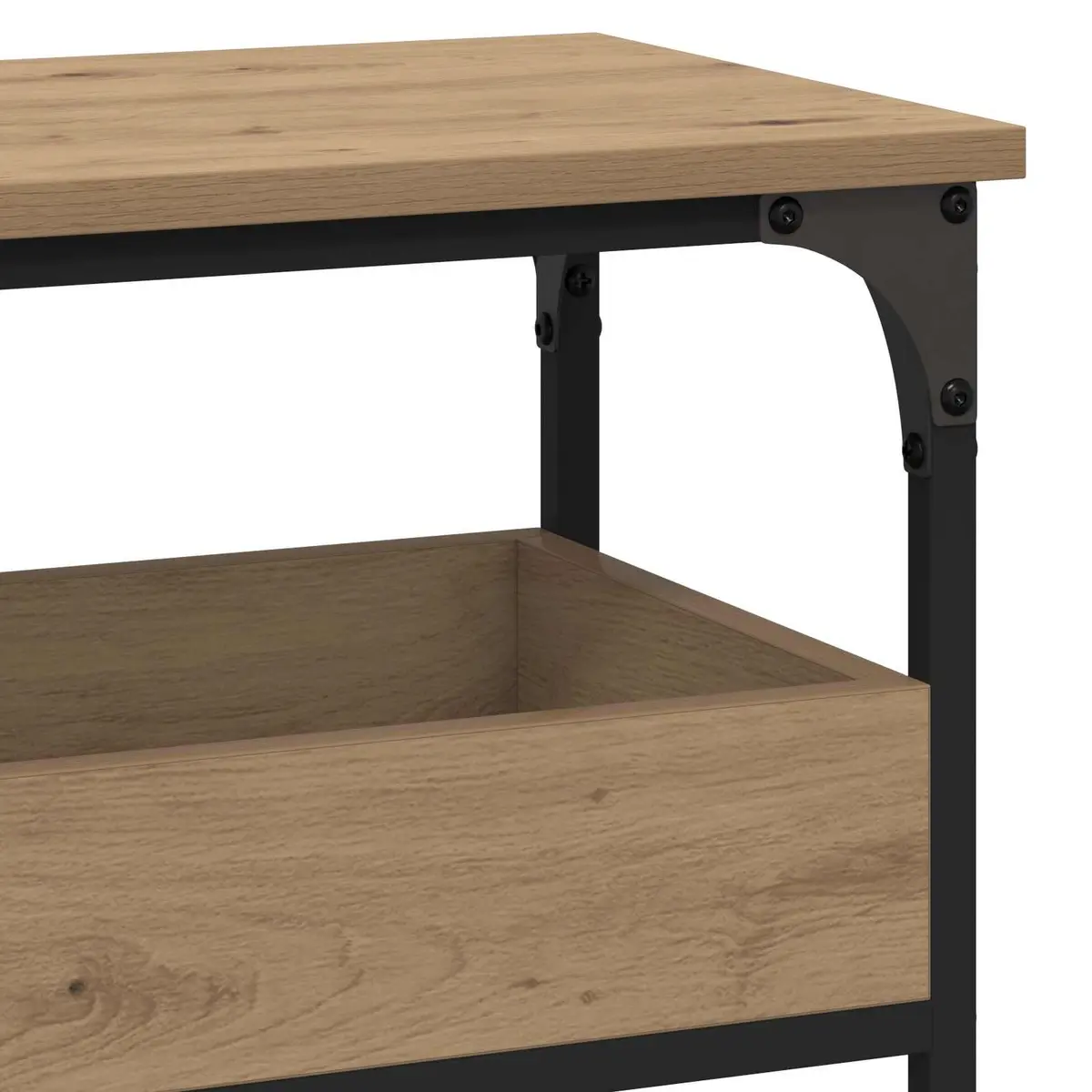 Console Table Industrial Style Engineered Wood Steel Frame 100 x 29 x 75 cm
