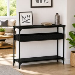 Friendly Black Oak Console Table for Everyday Use
