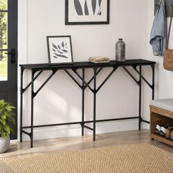 Friendly 140cm Black Oak Console Table for You