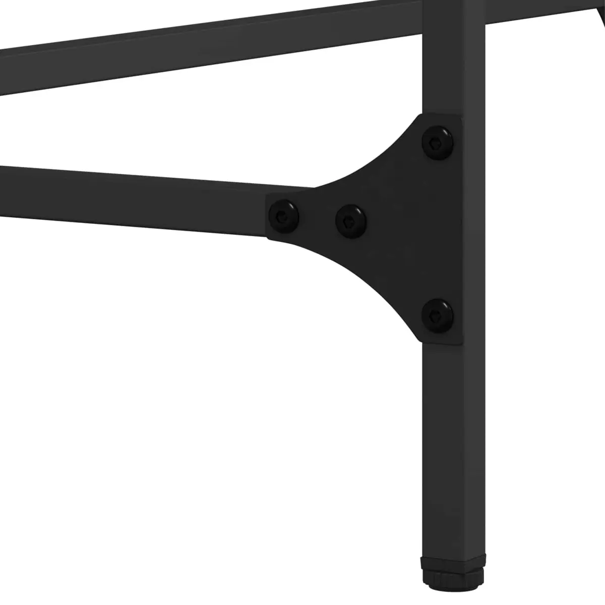 Console Table Black Oak 140cm Industrial Style Engineered Wood Hallway Accent