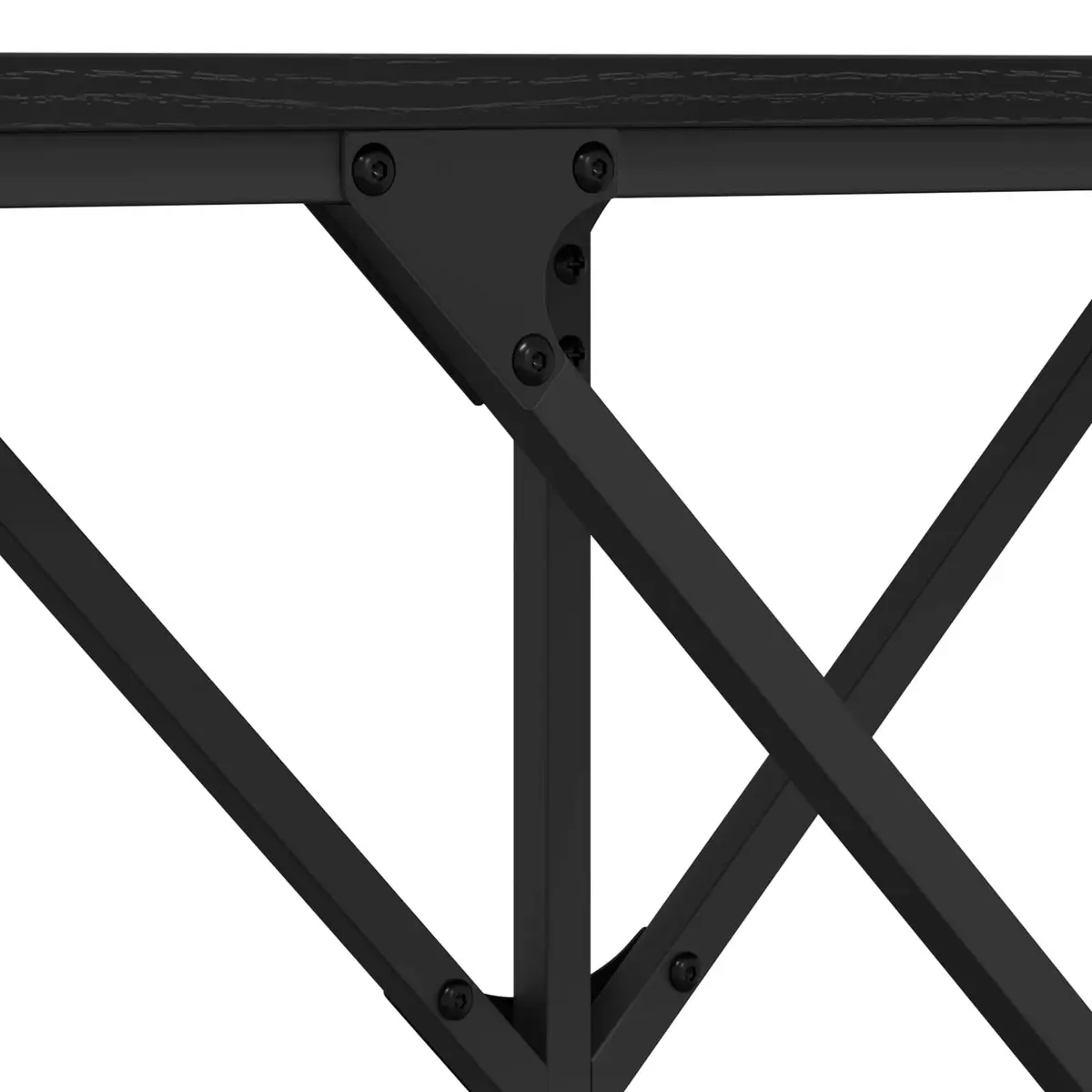 Console Table Black Oak 140cm Industrial Style Engineered Wood Hallway Accent
