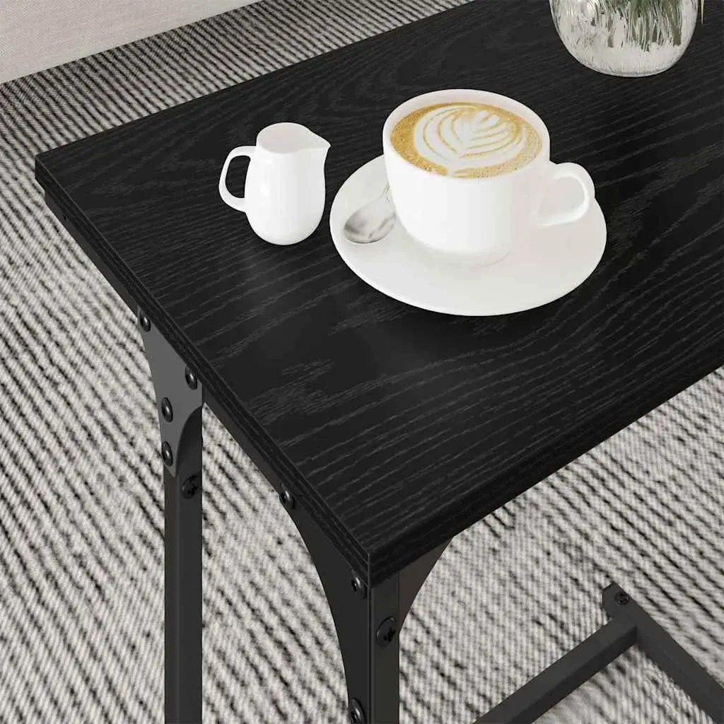Nesting Coffee Table Industrial Modern 3 Piece Set Black
