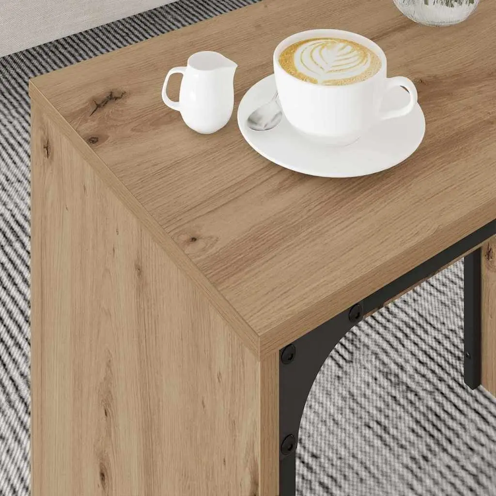 Nesting Coffee Table Set Modern Rectangular 3 Piece Brown