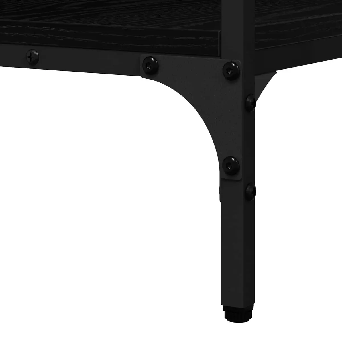 Console Table Black Engineered Wood Industrial Style Living Room Accent