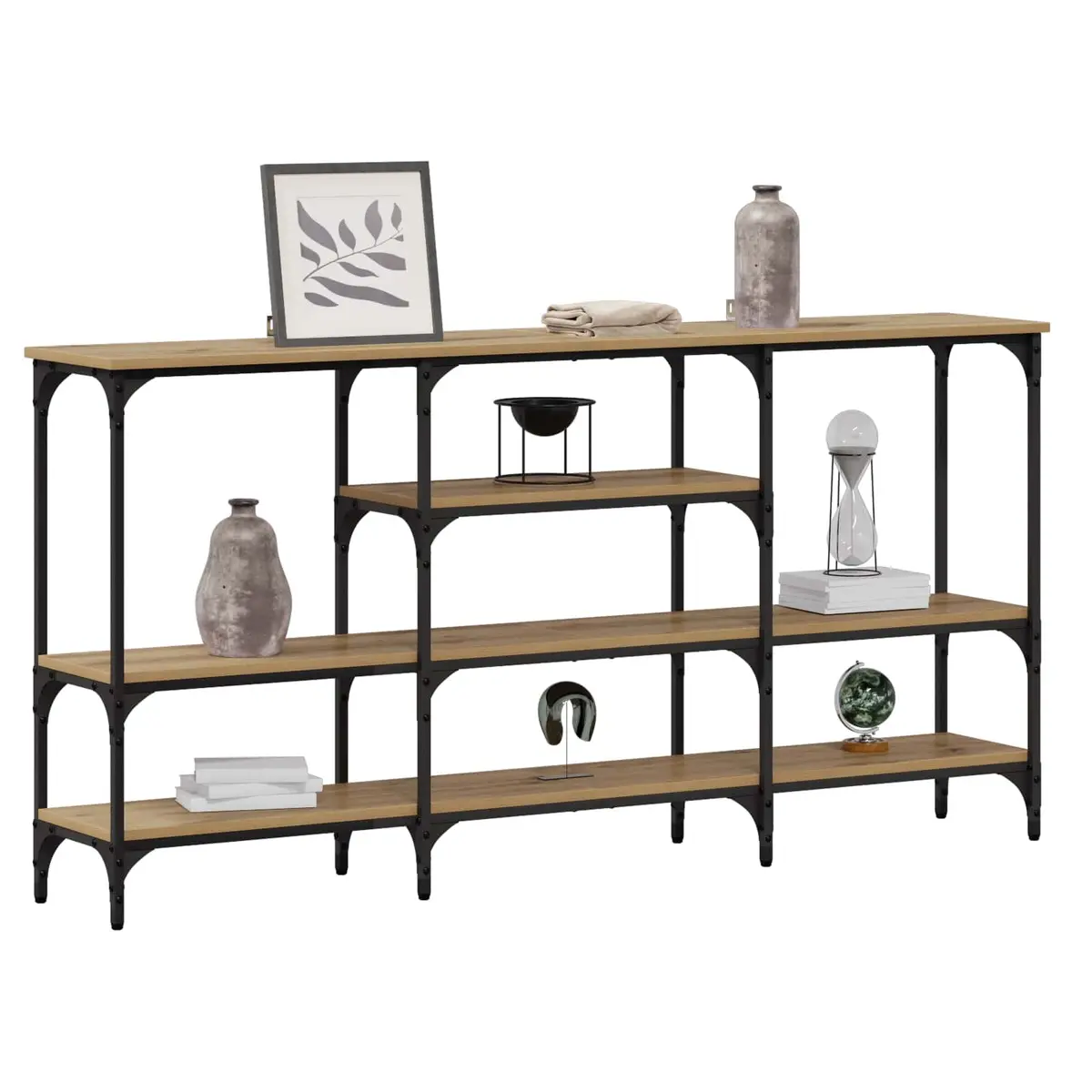 Console Table Industrial Urban Style Brown 160 x 29 x 80 cm
