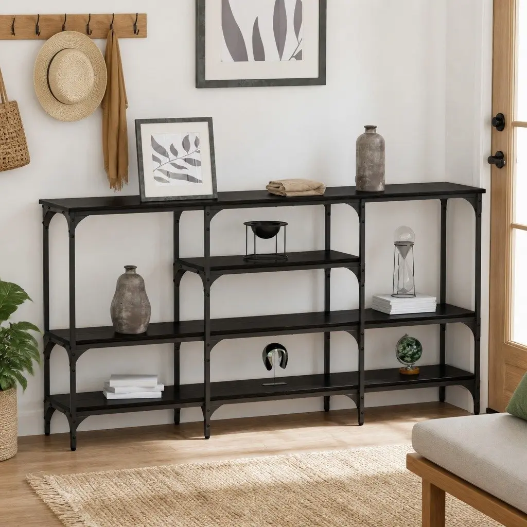 Black Oak Console Table for Style and Function