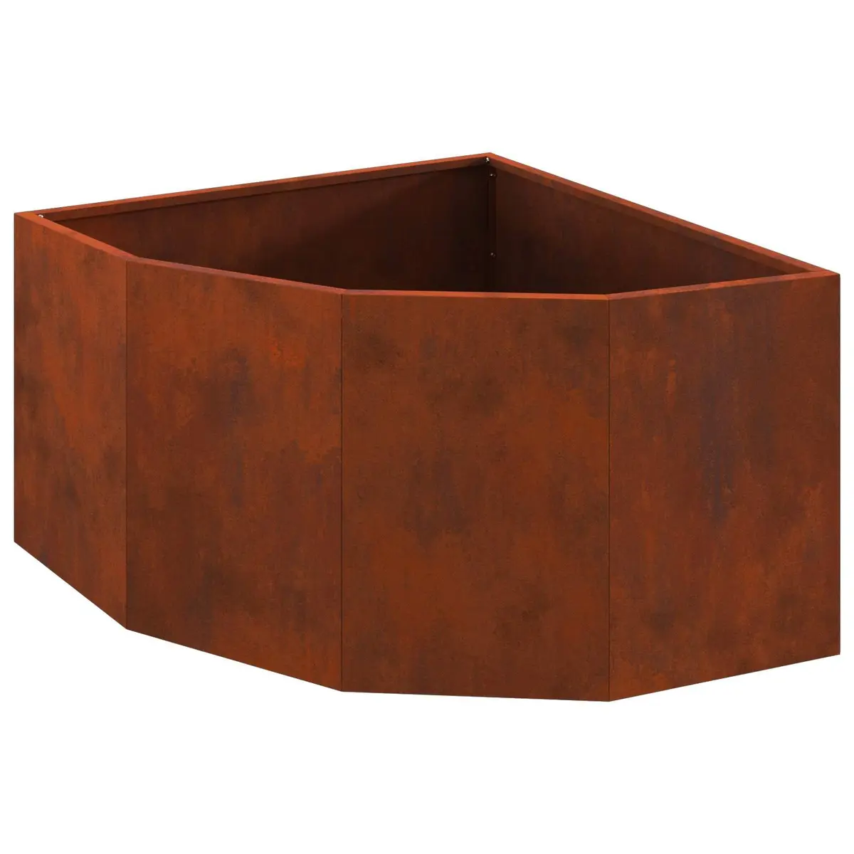 Corner Garden Planter Steel 60x60x35cm Outdoor Patio Terrace Plant Pot Box