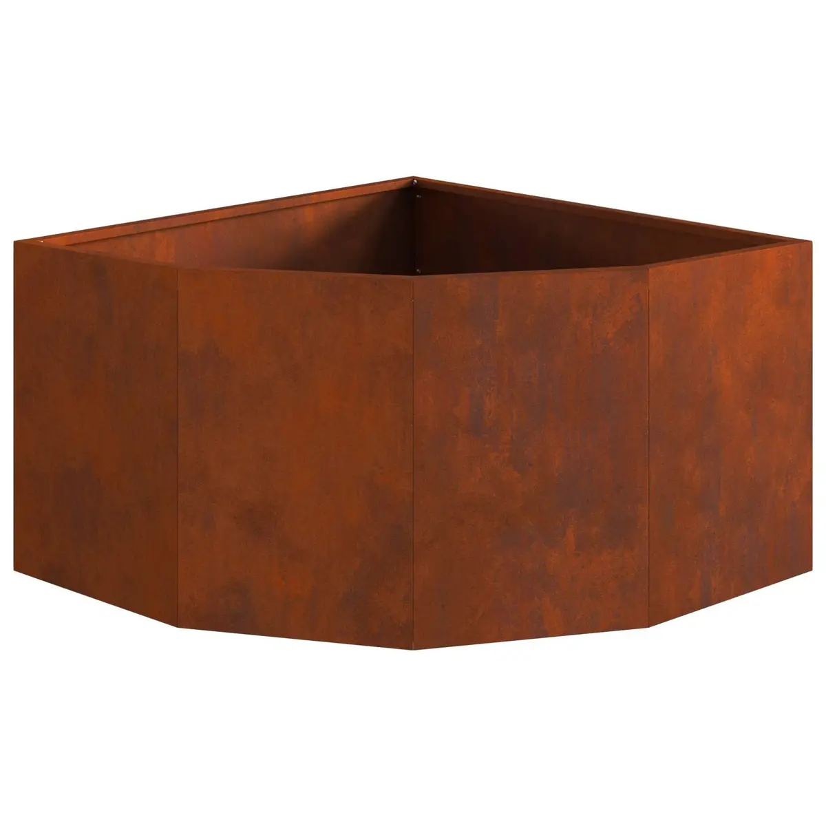 Corner Garden Planter Steel 60x60x35cm Outdoor Patio Terrace Plant Pot Box