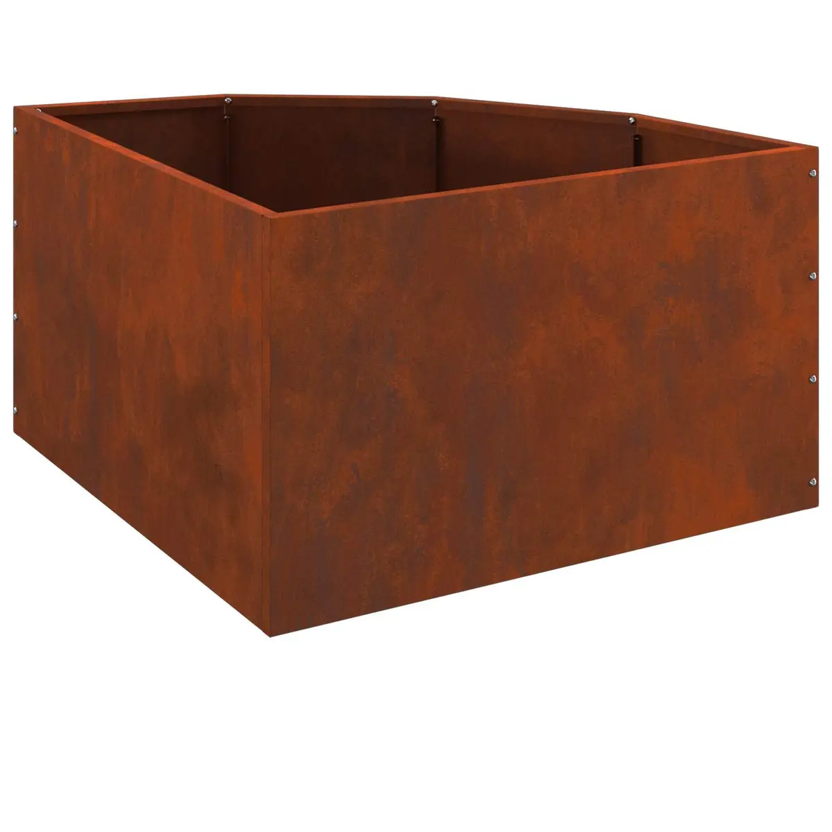 Corner Garden Planter Steel 60x60x35cm Outdoor Patio Terrace Plant Pot Box