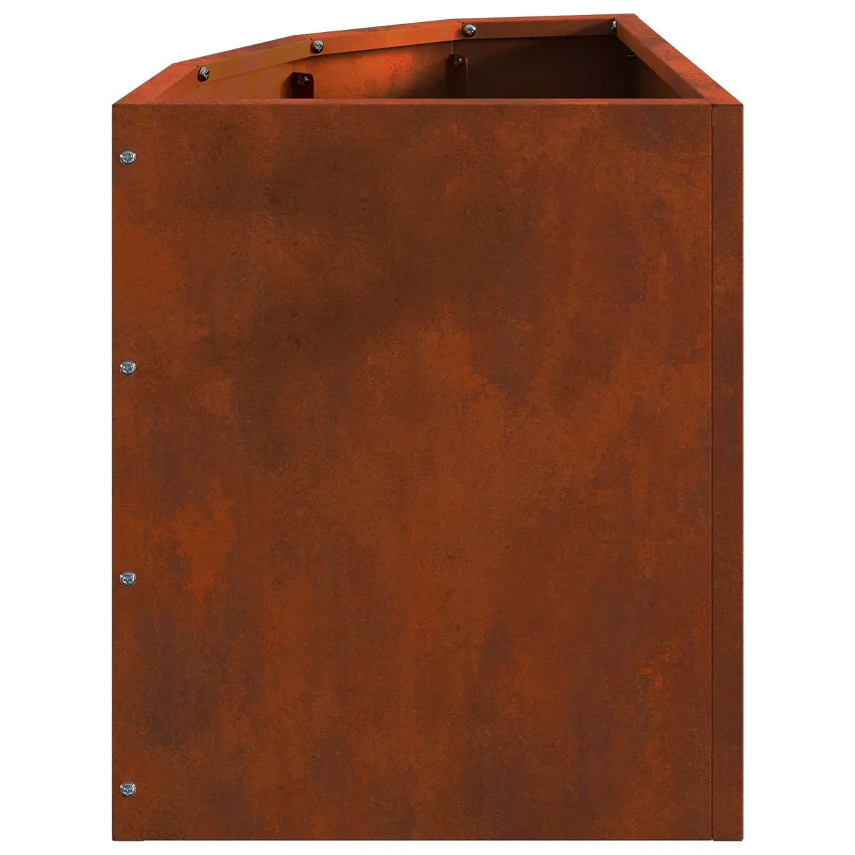Corner Garden Planter Modern Design Outdoor Patio Space Saving Weathering Steel