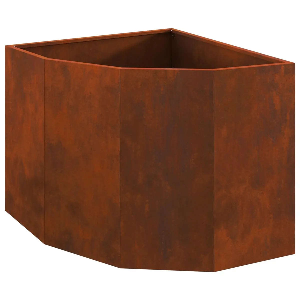 Corner Garden Planter 60x60x50cm Steel Outdoor Patio Terrace Plant Pot